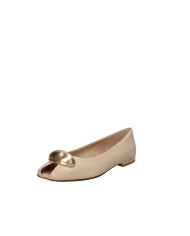 Il Borgo Firenze 7302 Ballerina spuntata in pelle con accessorio Nude