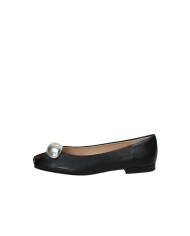 Il Borgo Firenze 7302 Ballerina spuntata in pelle con accessorio Nero
