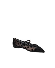 Il Borgo Firenze 5720 Ballerina trasparente a punta con cinturino Nero