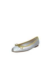 Il Borgo Firenze 714 Ballerina classica con fiocco in laminato Argento