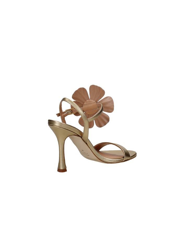 Chantal 2595 Sandalo a stiletto con fiore Bronzo