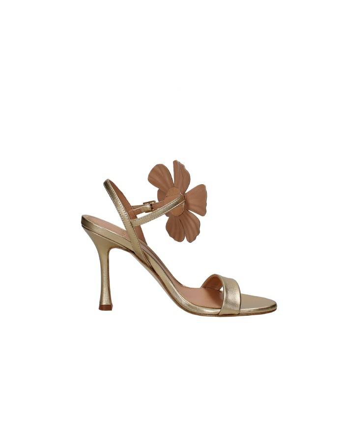 Chantal 2595 Sandalo a stiletto con fiore Bronzo