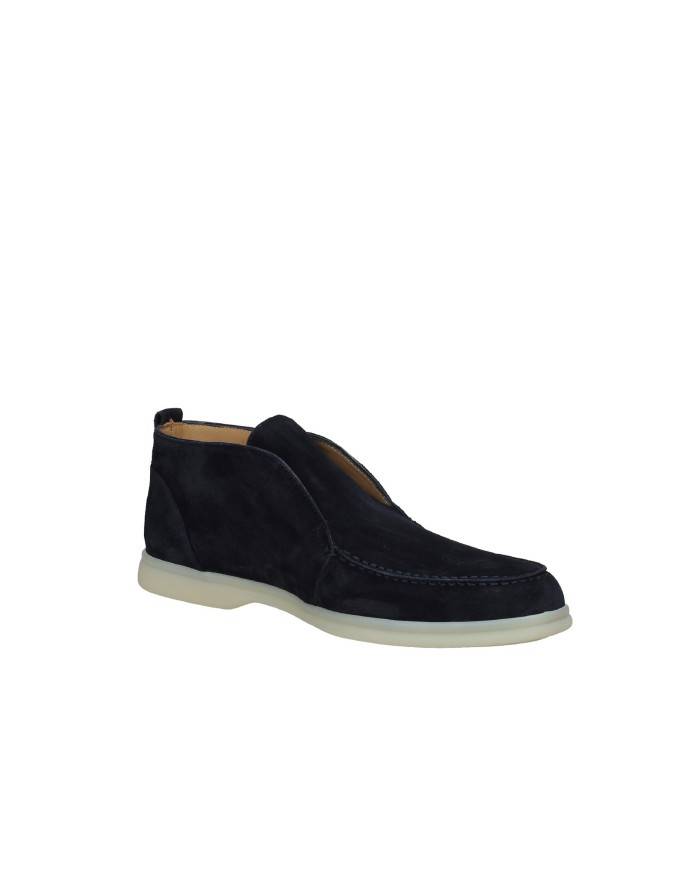 Rossano Bisconti 358-08 Mocassino alto in camoscio Blu