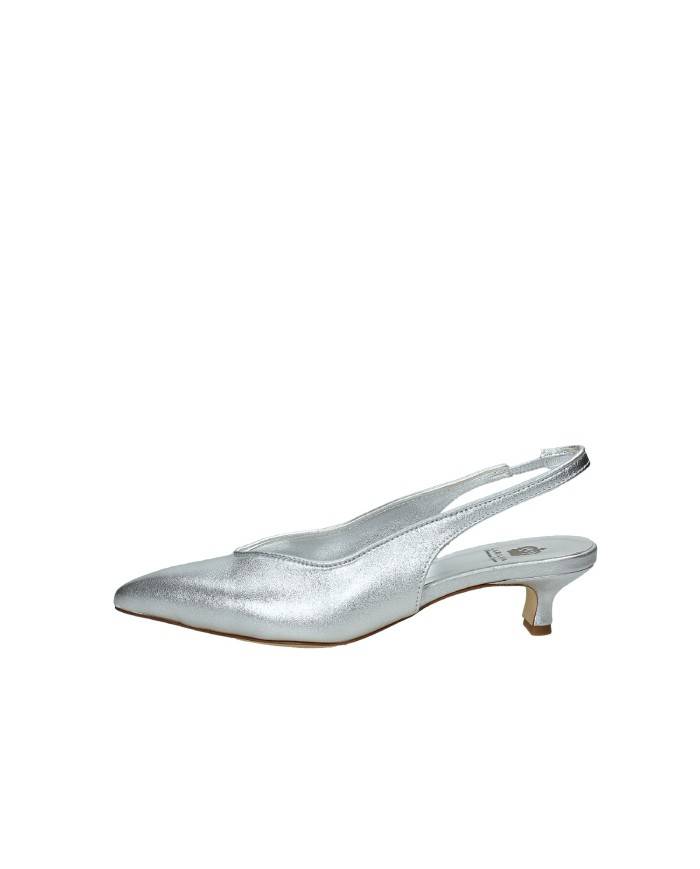 L'Arianna CH2529 Décolleté slingback in pelle laminata Argento