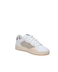 Crime London Chelsea.20206 Sneaker basse donna in pelle e glitter Bianco e Oro