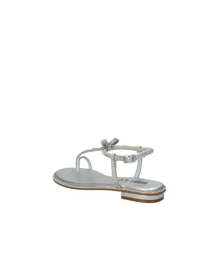 Bibi Lou 845z00hg Sandalo basso infradito con strass Argento