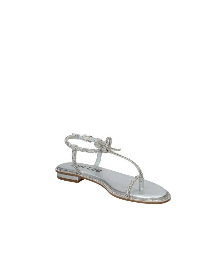 Bibi Lou 845z00hg Sandalo basso infradito con strass Argento