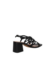 Bibi Lou 858z94hg Sandalo scalzato in pelle e tessuto Nero